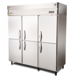 6 Door Stainless Steel Upright Chiller Freezer